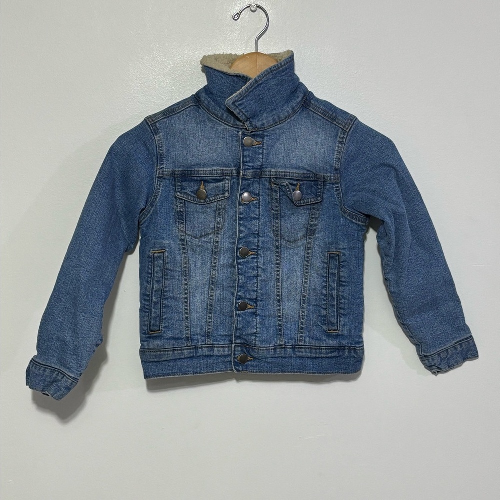 Wonder Nation Sherpa Denim jacket size Small 6-7